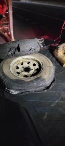 Burst Tires